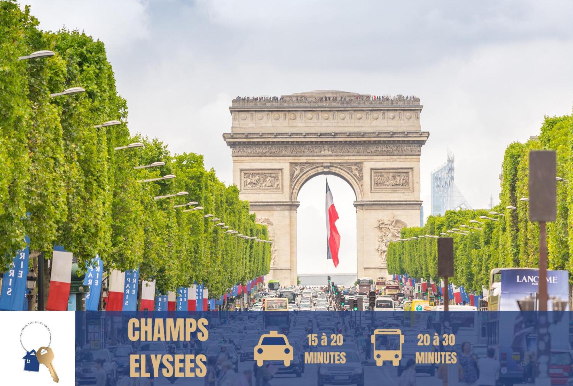 Chambre Lit Double Et Salon Avec Canape-Lit A 10 Minutes Des Champs Elysees باريس المظهر الخارجي الصورة